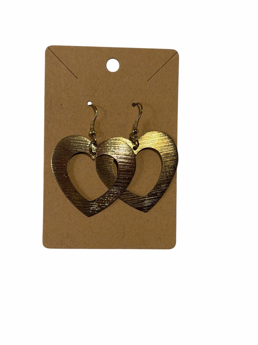 Gold Heart Cutout Dangle Earrings - Women Jewelry